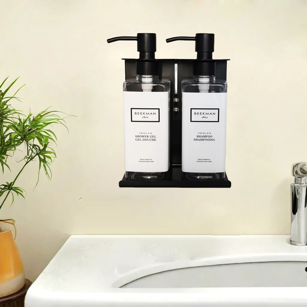 5 star hotel anti theft 500 ML wall mounted Shampoo and Conditioner Dispenser hotel soap dispenser