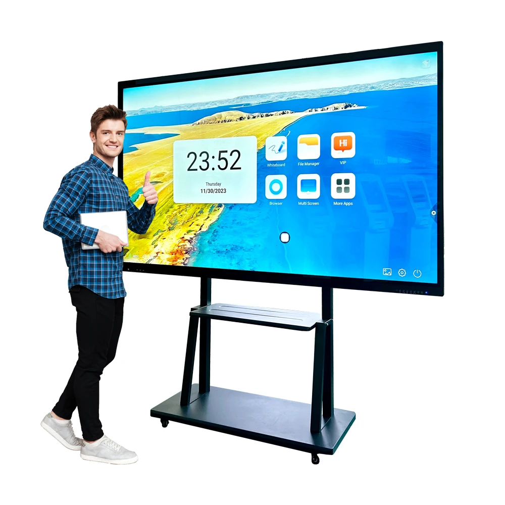 86 Inch Touch Screen Panel Smart Digital White Board 4K Interactive Whiteboard for Teaching Meeting Smart Board for Meeting