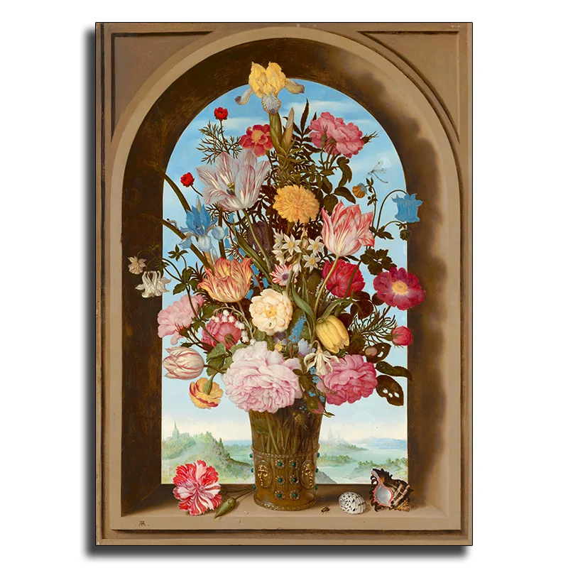 Wholesale Custom 100% Hand Painted Modern Still Life Bright Color Flower Wall Decoration Canvas Art Oil Painting