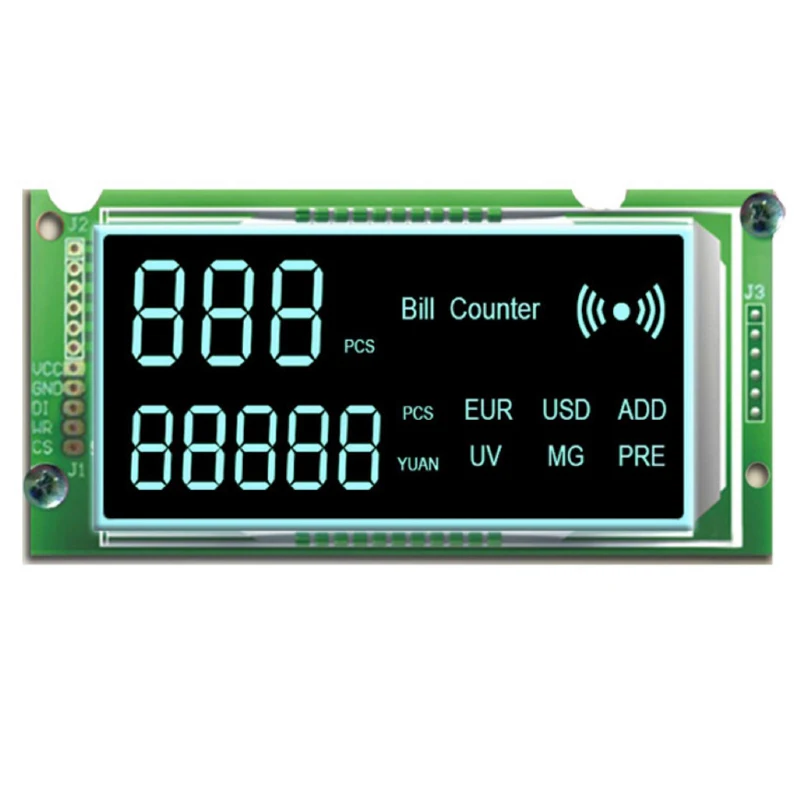 Segments VA White Backlight spi lcd digital signage stretched bar HT1621 Driver control TN HTN STN FSTN lcd display module