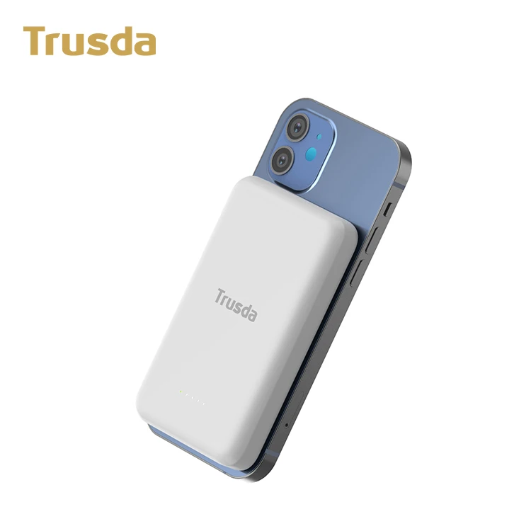 Custom battery pack super thin mini small fast charging 5000 mah portable slim magnetic magsafing pd wireless charger