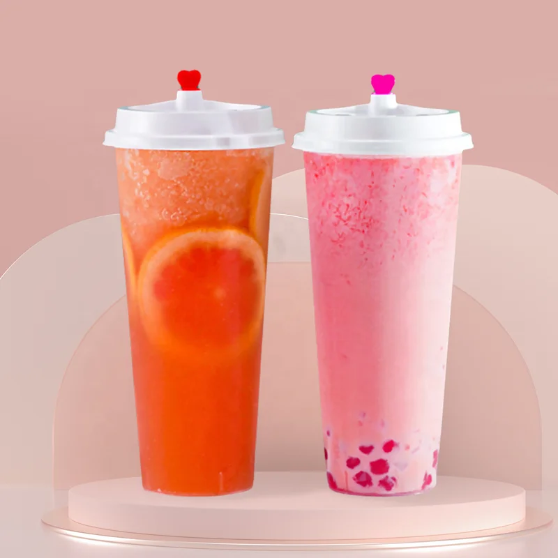 Cups PP Plastic Clear transparent Disposable Customizable 95 dia for Coffee Beverage Smoothie Lemonade Bubble Tea-12 16 24oz