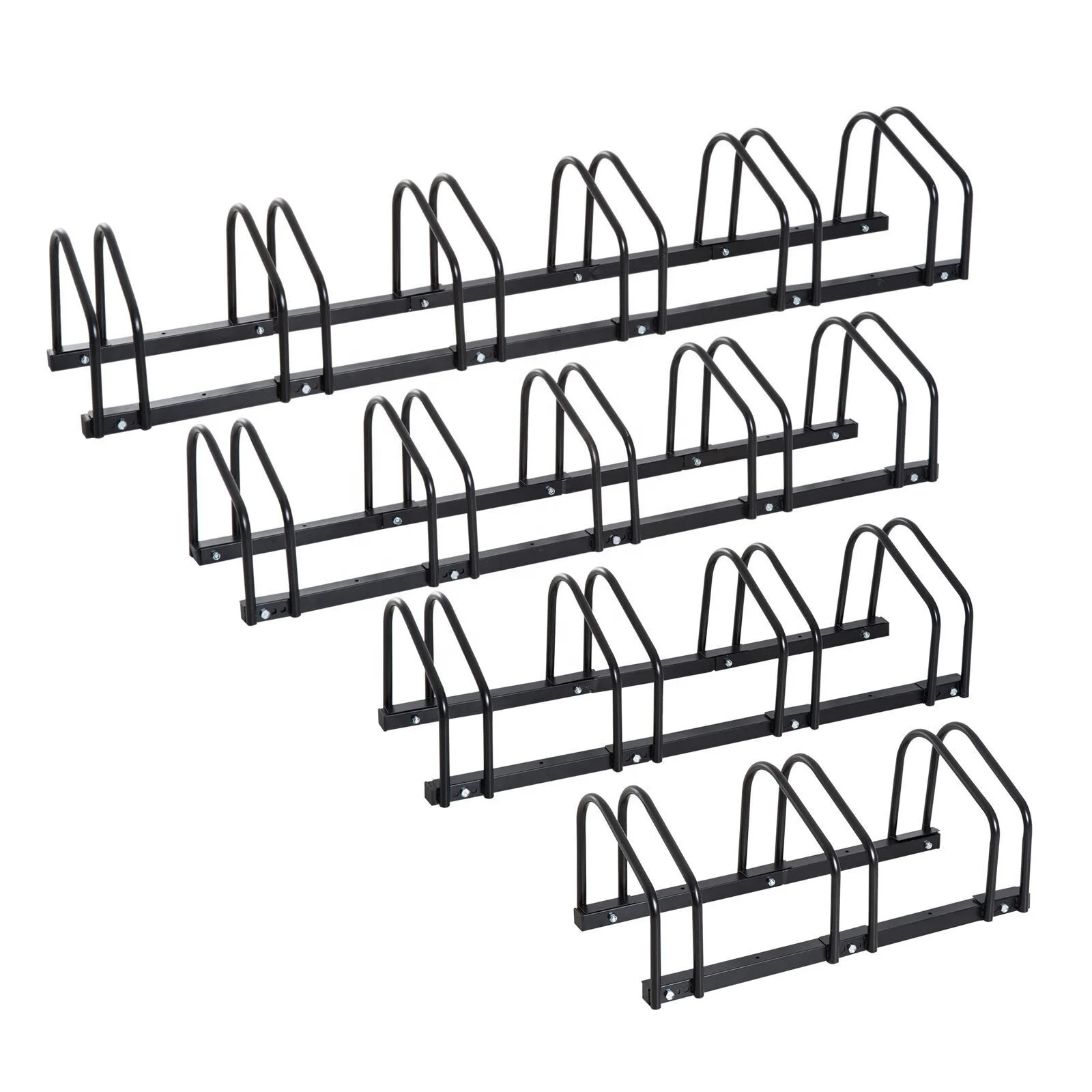 Wholesale Custom bicycle parking rack 2-6 Slots Galvanized Steel Front Storage Indoor  Bicycle Rack