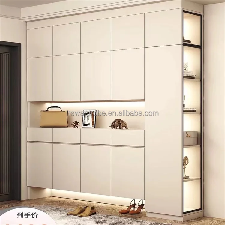 Entry Furniture MDF Wood New Design  Modern Luxury Shoe Cabinet Organizer Wooden Shoe Rack Shoe Cabinet Furniture With Seat