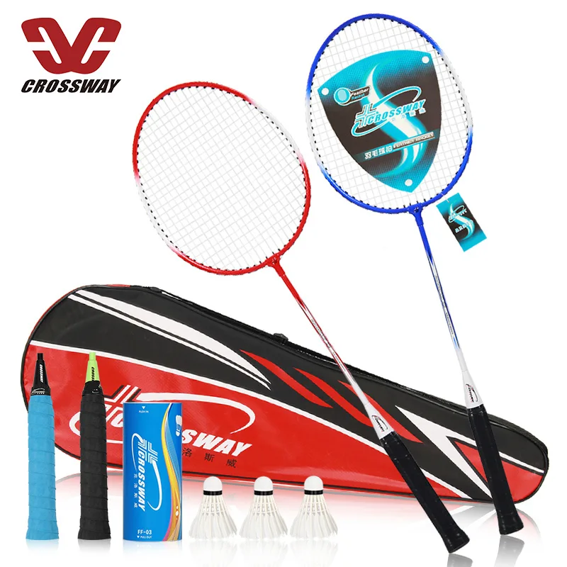 Wholesale high quality iron alloy custom raket badminton racket set