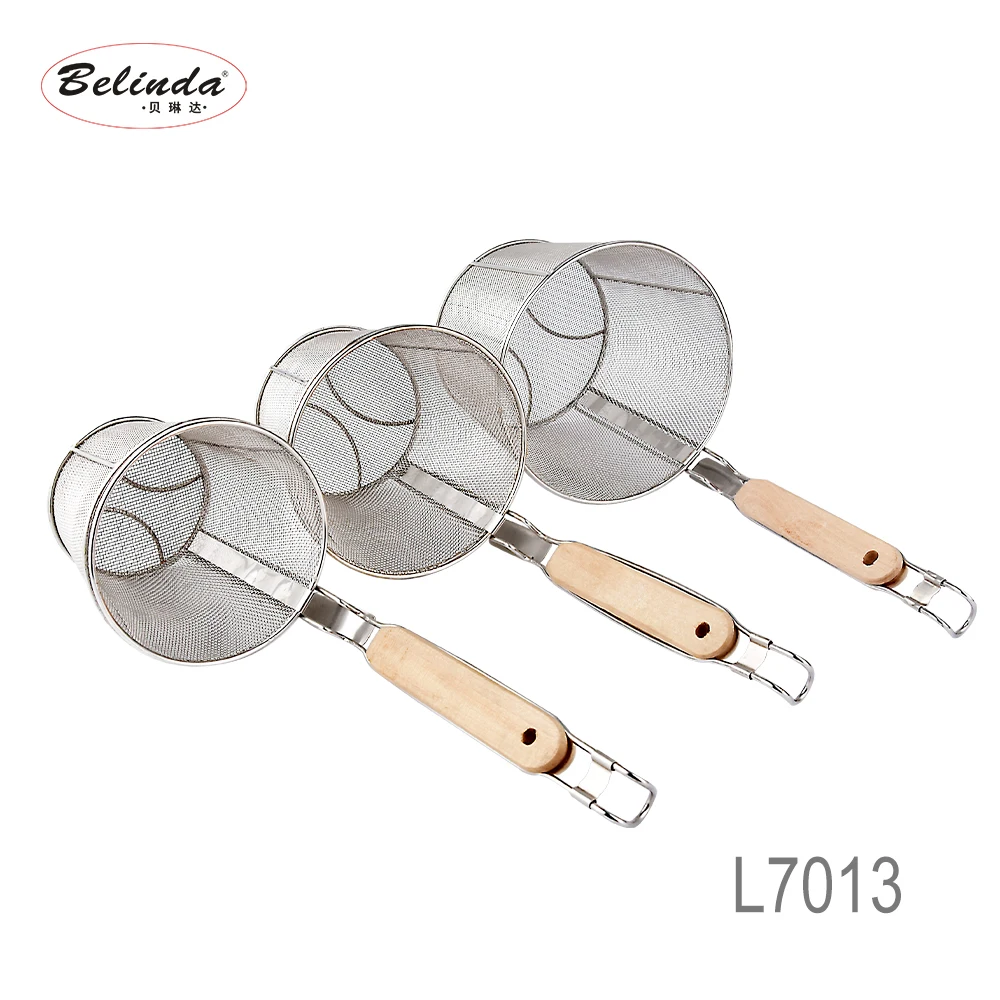 Stainless steel steamed vegetables cooking noodles sub-cooking barrels scalding vegetables colander filter mesh sieve