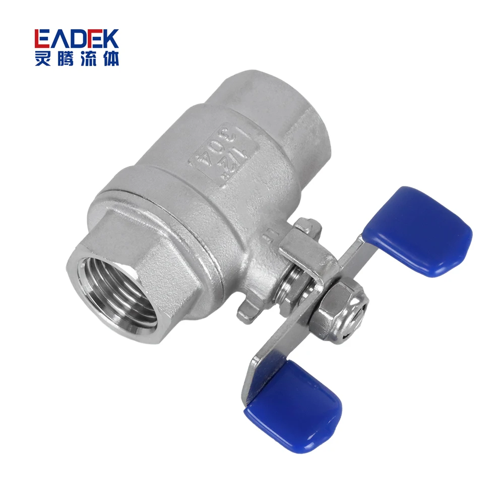 2pc butterfly handle 2 inches stainless steel 316 CF8M 1000wog ball valve with female threaded