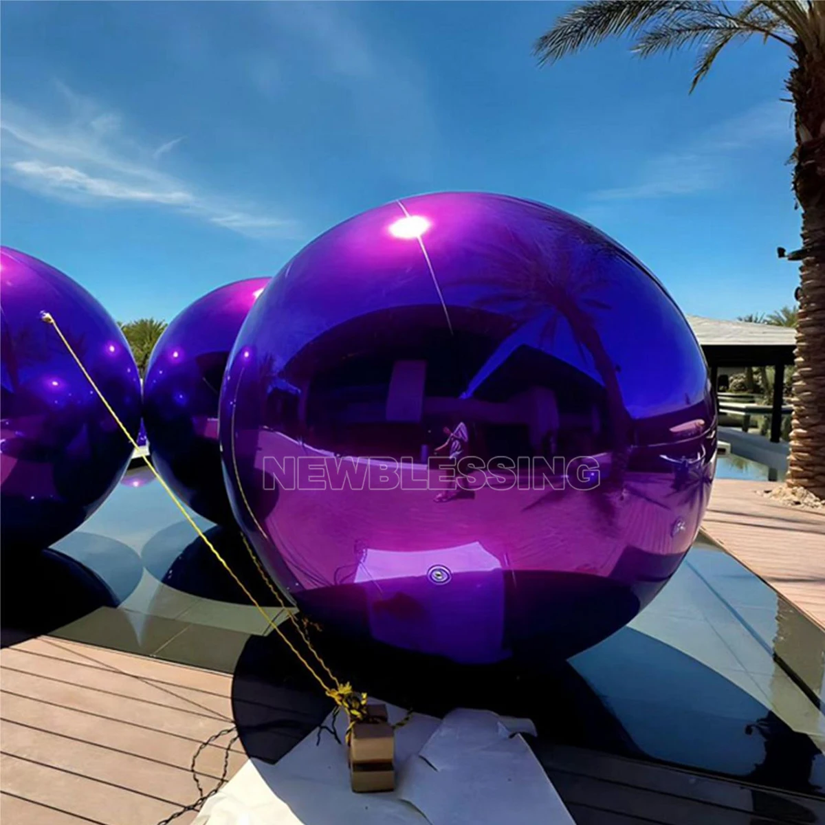 Silver Inflatable Mirror Balloon giant pvc inflatable ball Event Decoration big shiny inflatable mirror ball
