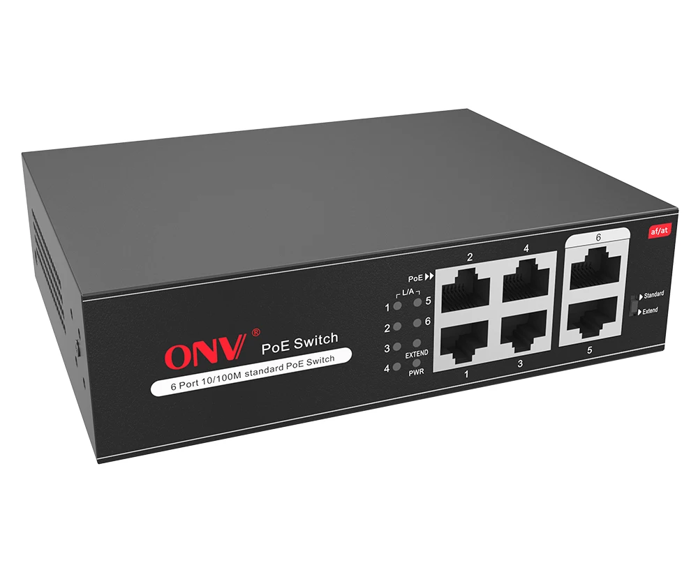 Factory OEM ODM 6-port 10/100M PoE Switch H1064PL for ip camera