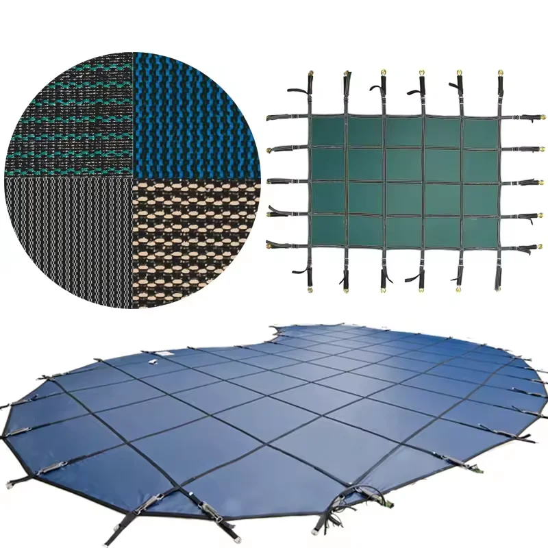 High Quality Polypropylene Swimming Pool Safety Cover PP Green Mesh Solid Pool Cover