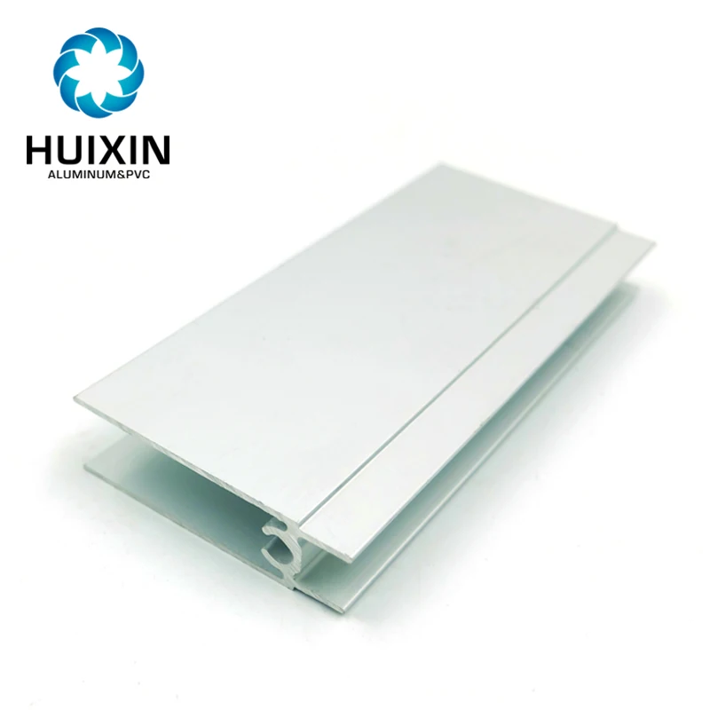 Anodized Silver Aluminum Alloy Extrusion Profile for Closet Wardrobe Door