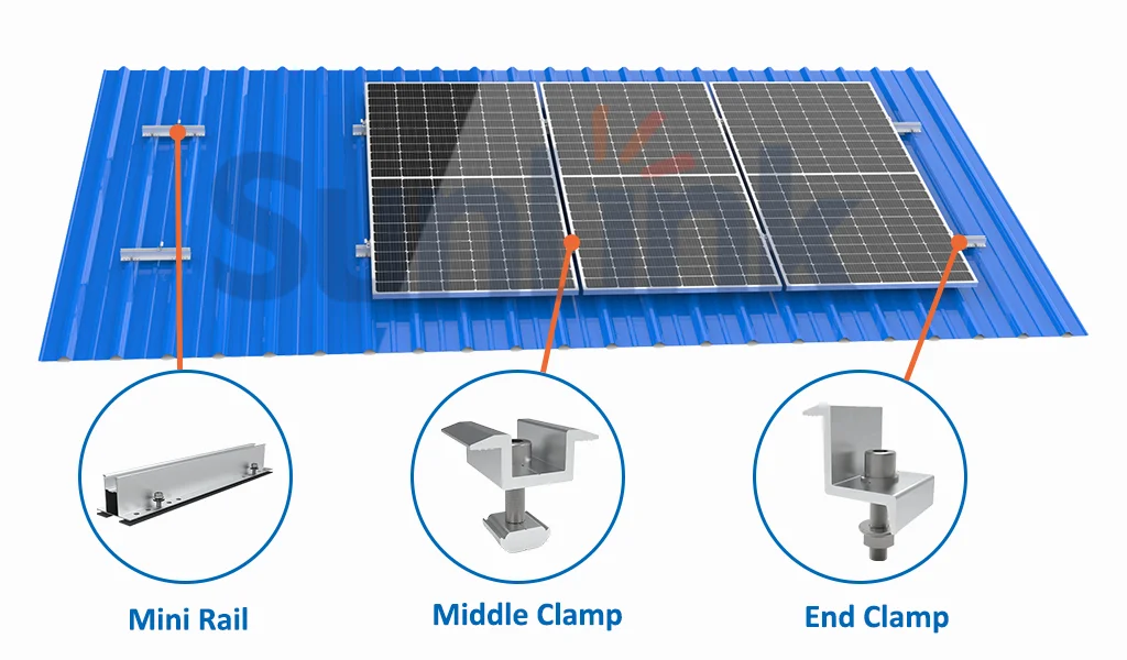 SUNLINK RM198  Mini Rail Accessories Solar Pv Bracket Solar Roof Top Bracket System