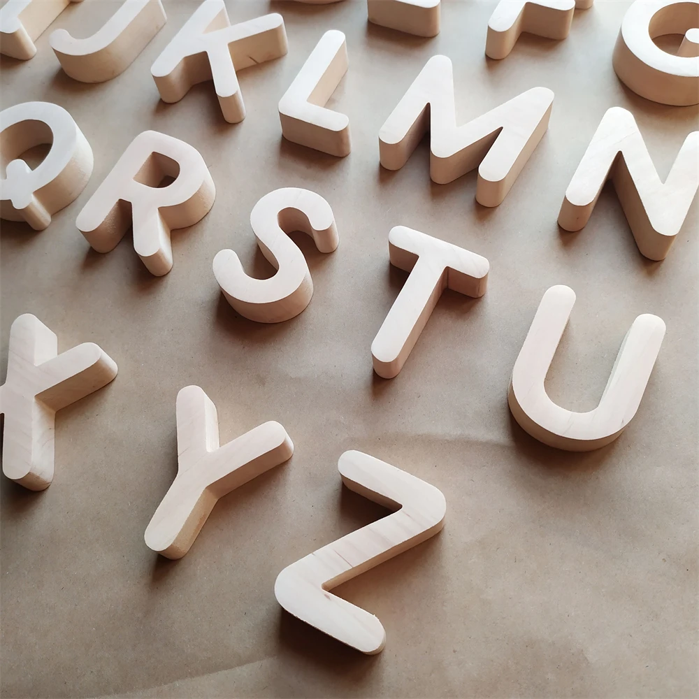 Wholesale Custom Handmade Wooden Letters Montessori Personalise Waldorf Magnetic Abcd Alphabet Educational Toys