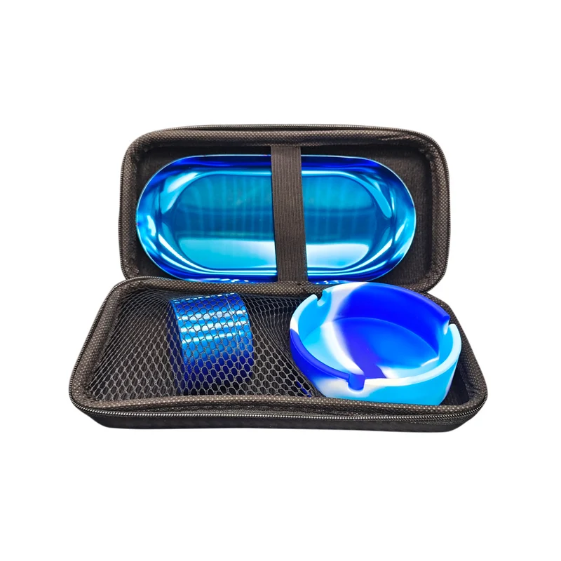 Travel Kit Cigar Ashtray Herb Grinder Smoking Accessories Rolling Tray Set Tobacco Grinder Smoking Kit