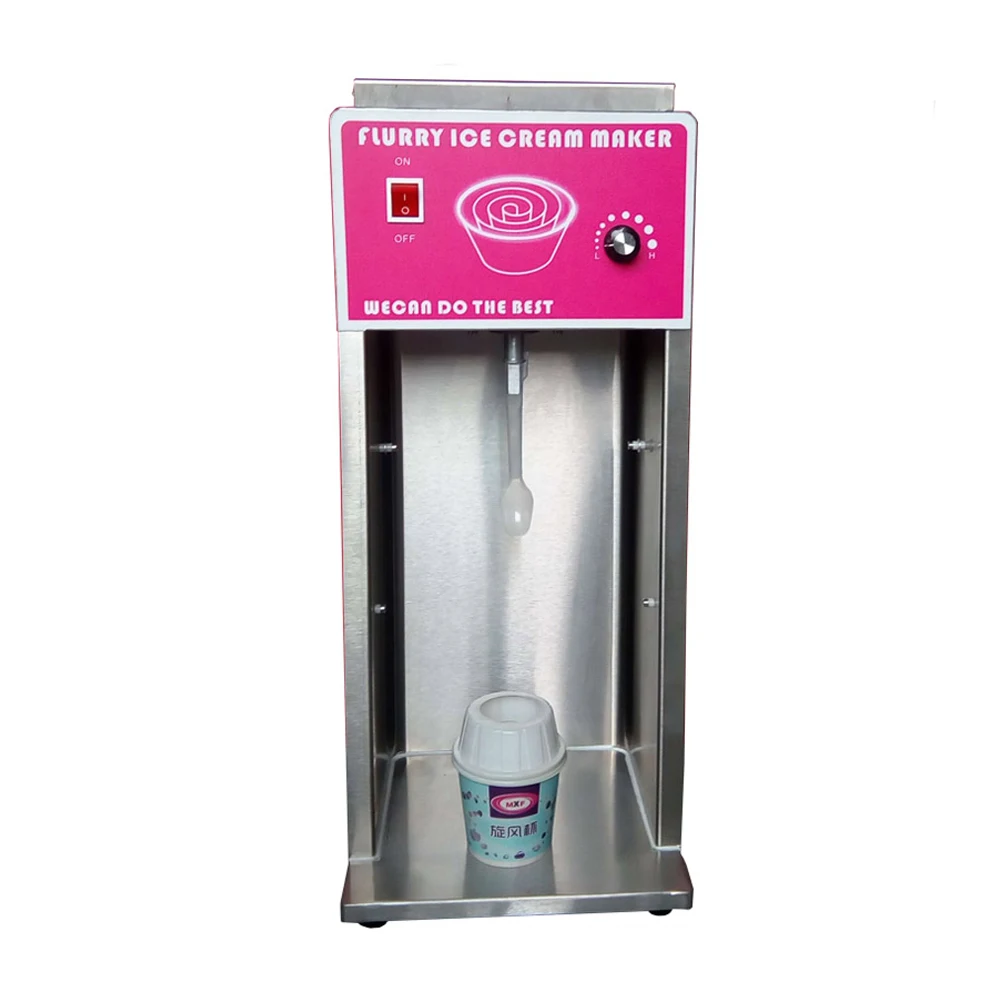 XEOLEO Commercial Frozen Yogurt Mixer Automatic 3600rpm Ice Cream Mixer Maker 350W Stainless Steel Milk Shaking Machine