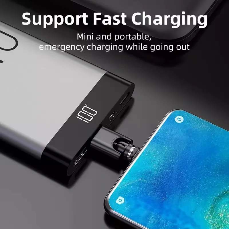 Type C Cable Fast Charging 2.4a Magnetic Cable 540 Degree Rotating L Shape Usb Phone Cable Compatible Micro Usb/type-c/i-product