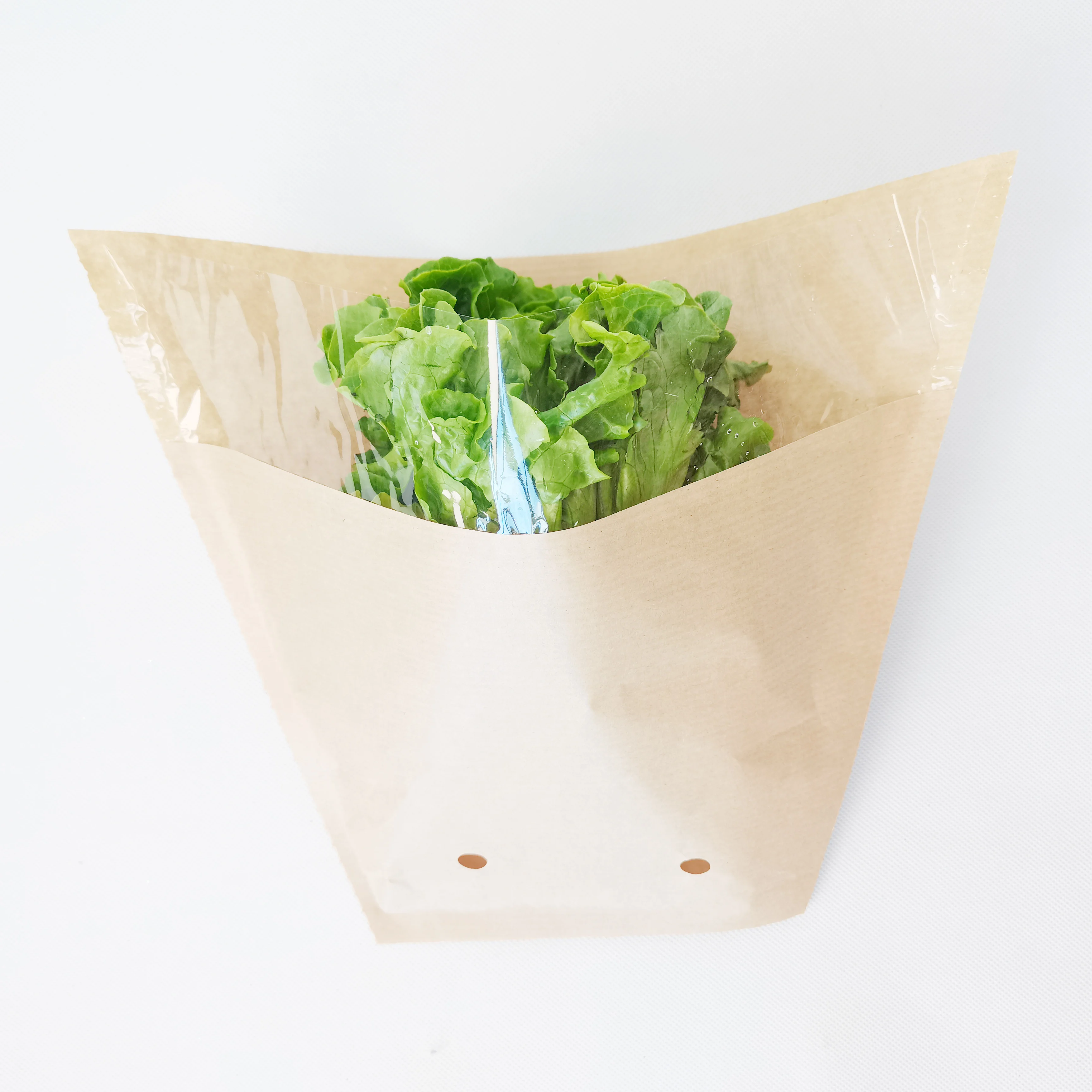 Bespoke Recyclable Kraft Paper+Bopp Flexography Printed Sleeve for Hydroponic Herbs and Salads