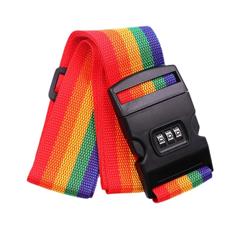 Factory High Quality Luggage Belt Strap Tape Polyester Webbing Strap For Bag Luggage Suitcase Strap With Passcode Lock