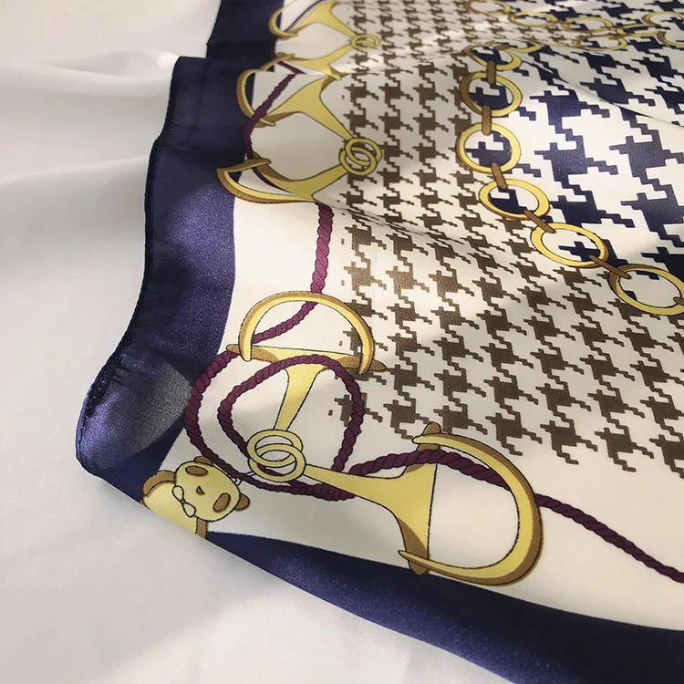 New 2021 Korean Daqian Spring and Summer Bird Pattern Fresh Printed Silk Scarf