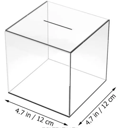 Must Break to Open Acrylic Unopenable Piggy Bank Personal Money Jar clear Acrylic Money Saving Box for Cash Saving