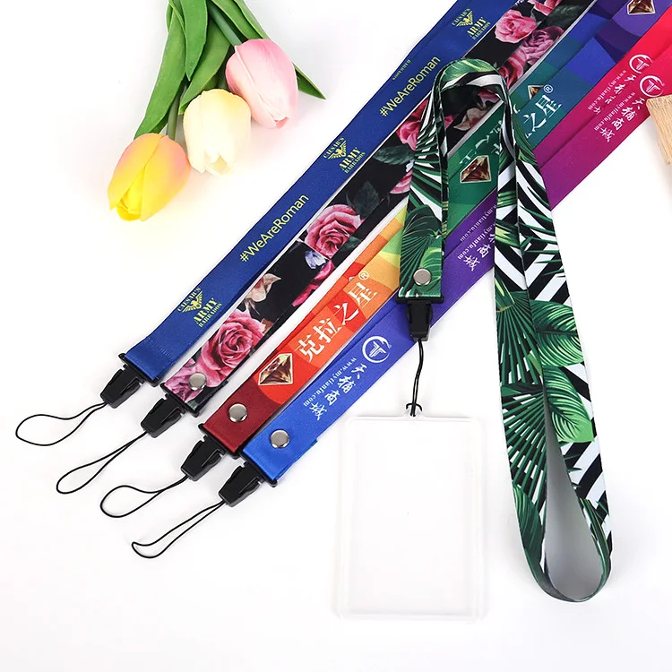 Full Color Printing Minimum Order Lanyards Manufacturer Cheap Personalized Neck Tool Printing Custom Polyester Lanyards