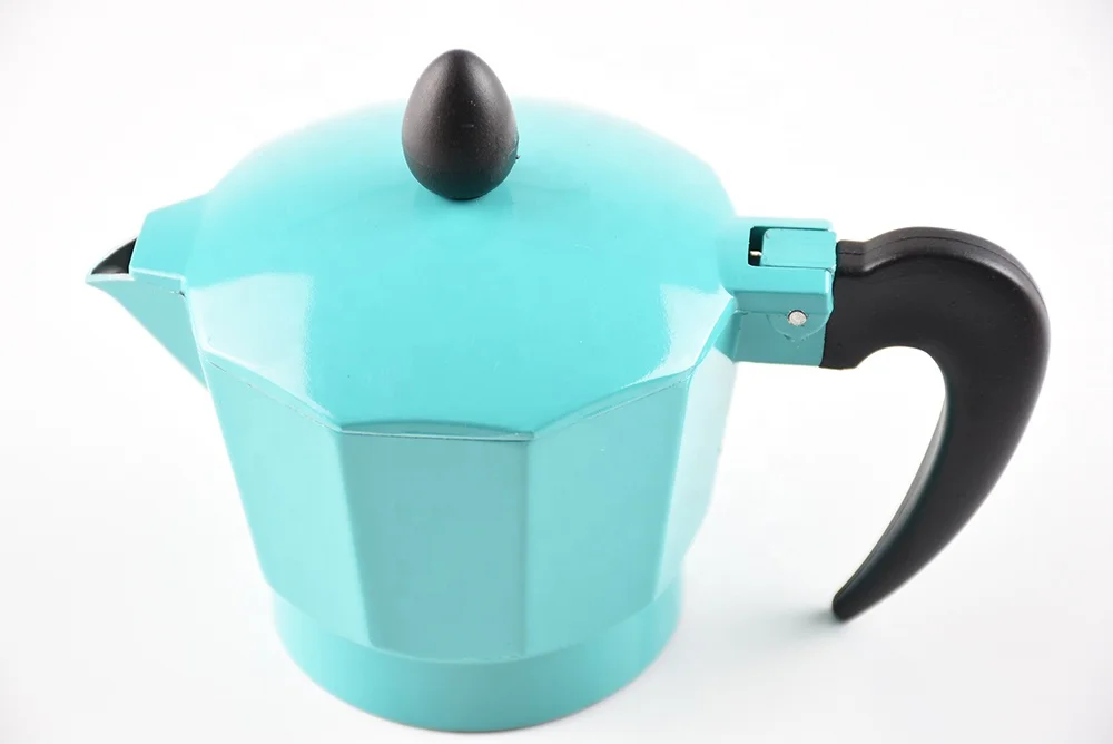 Color Classic 6 Cup Capacity Aluminium Stovetop Italian Moka Espresso Maker