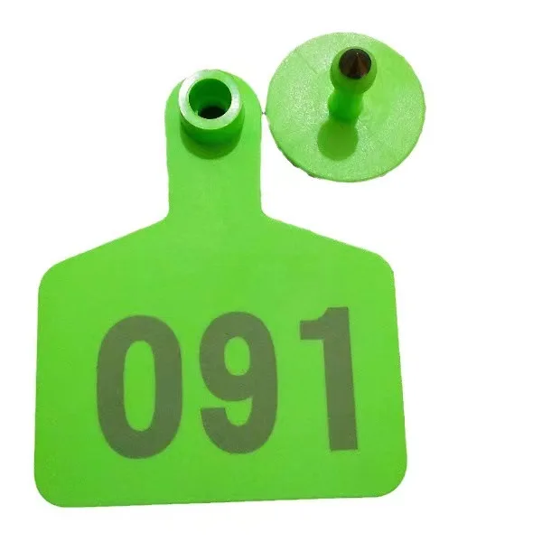TPU animal ear tag with number bar code logo ear tagger sheep cattle ear tags