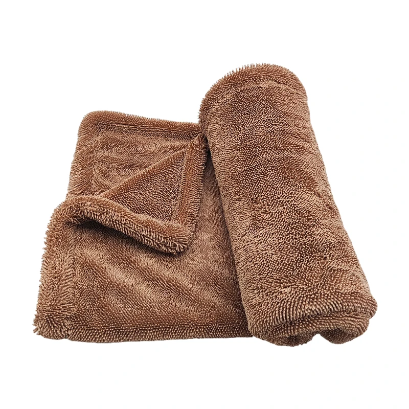 Microfiber Car Drying Towel Twisted Loop Pile Drying Towel Premium Microfiber Absorbent Towel 50X80cm 1400gsm