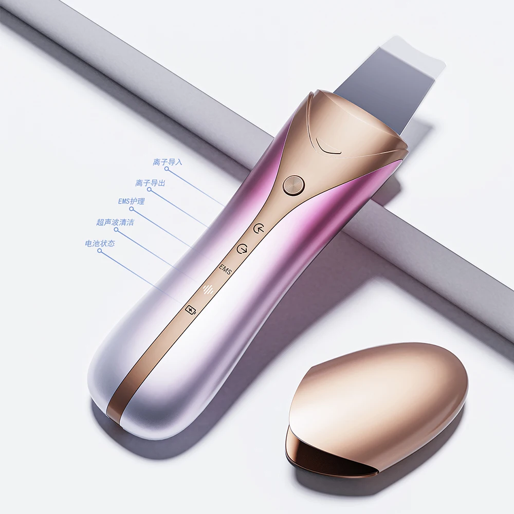 Wecomfy HYK-300 portable ultrasonic skin scrubber spatula wireless mini multifunction skin Peeling skin care device