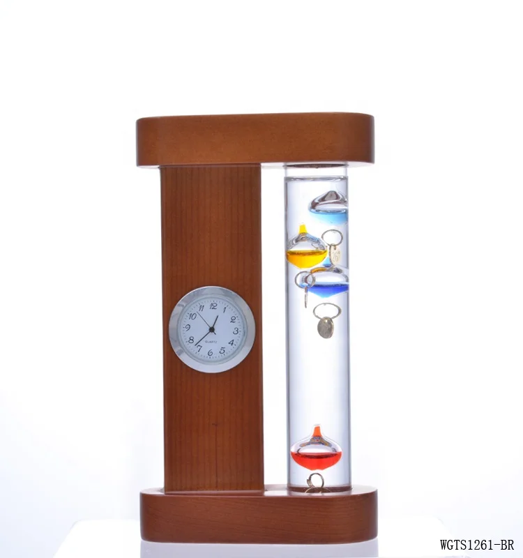 Galileo Thermometer Furniture Creative Geometric Suspended Ornament Multicolor Glass Spheres Fluid Barometer for Home Decoration