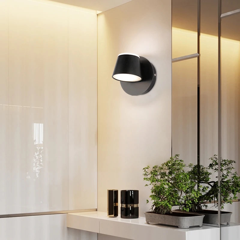 Black Cup Mirror Bathroom Light Fixture , LED energy Saving Bathroom Vanity Light for Residential Hotel Bathroom Lamp