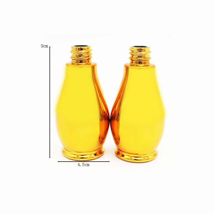 electroplated golden 2oz 60ml dropper essential oil glass bottle