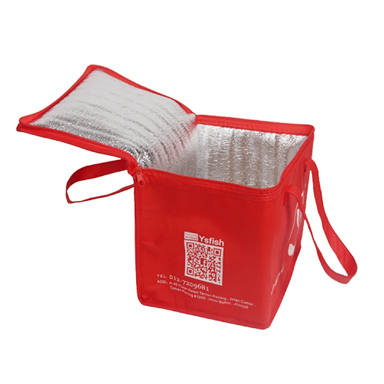 
Top grade superior quality insulated beige shark pattern cooler bag 