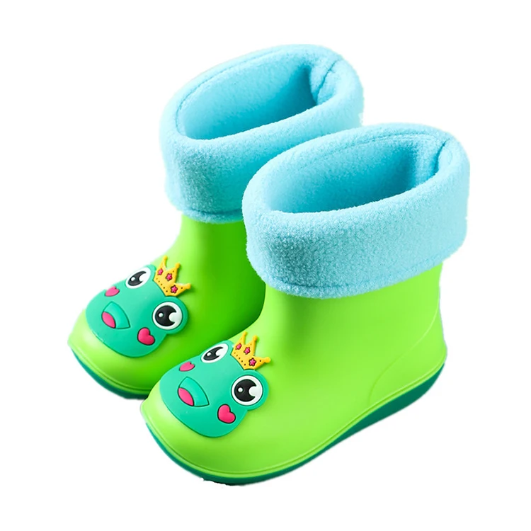 Лидер продаж, противоскользящие зеленые резиновые сапоги, женские пластиковые водонепроницаемые сапоги для девочек