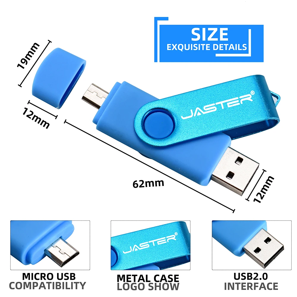 Cheapest Swivel OTG USB Flash Drive 2 In 1 With Free Logo Custom Pen DRIVE And USB C Adapter