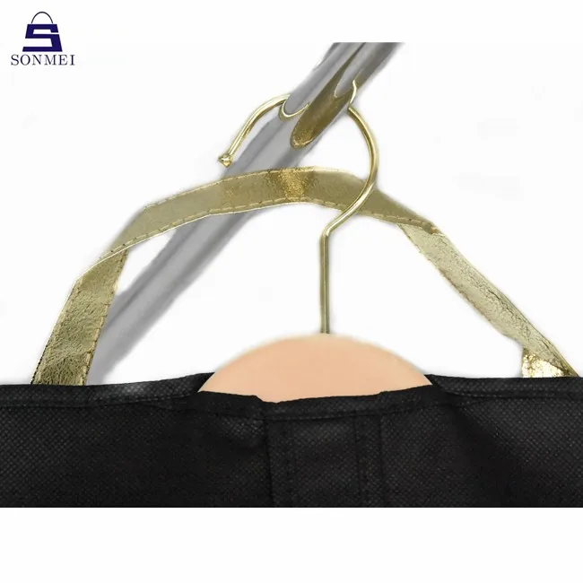Black ziplock bag saree cover bags garment bags with zipper