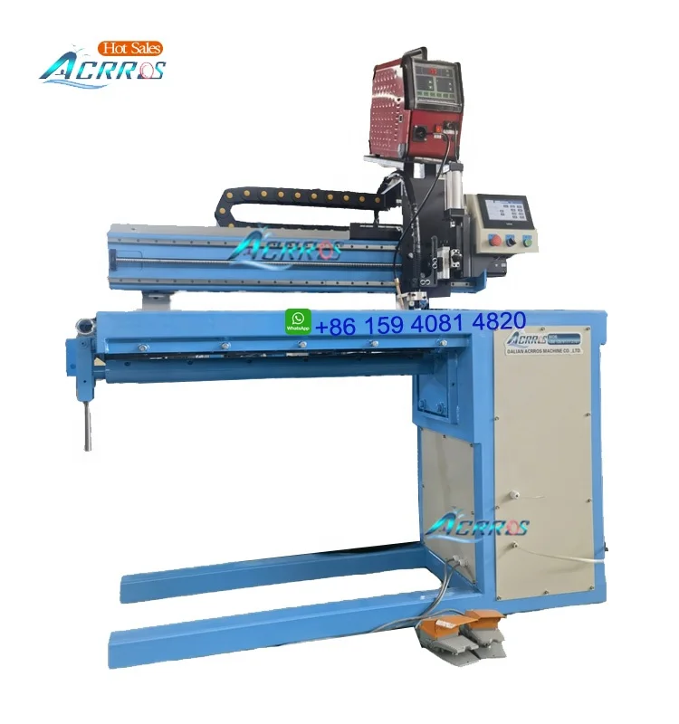 Fire Extinguisher Steel cylinder Longitudinal Seam Welding 500mm 1000mm linear welder with TIG Argon wirefeeder
