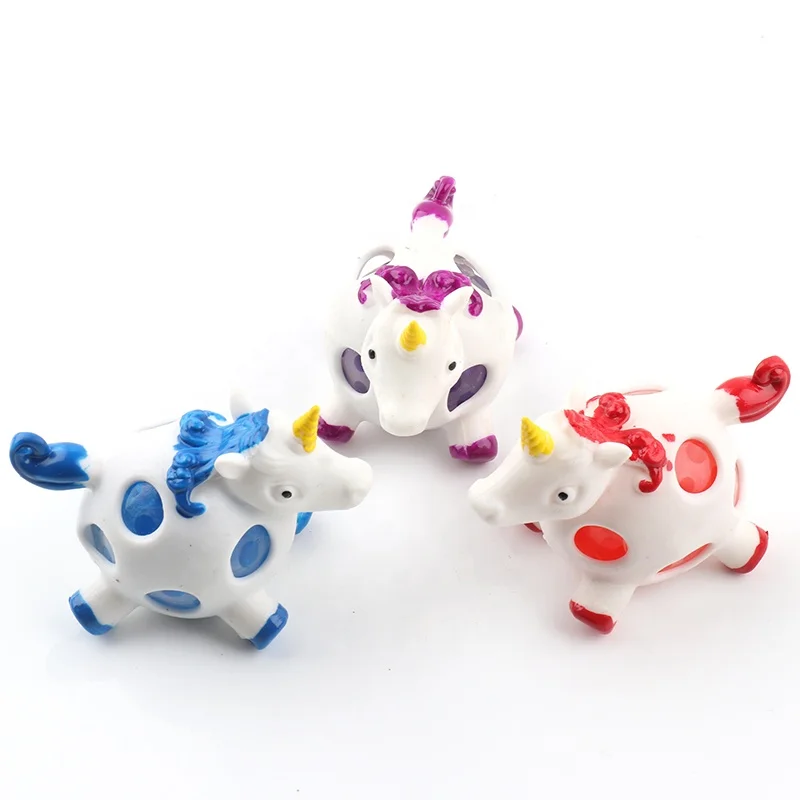HuaYi TPR Jelly Beads Animal Squishy Toy,Novelty Prank Colorful Squishy Beads Stress Ball For Kinds And Adults
