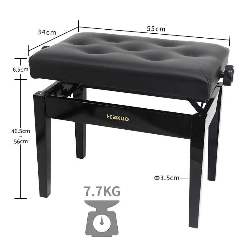 BA212 heavy duty height adjustable solid piano stools air permeable soft keyboard stool