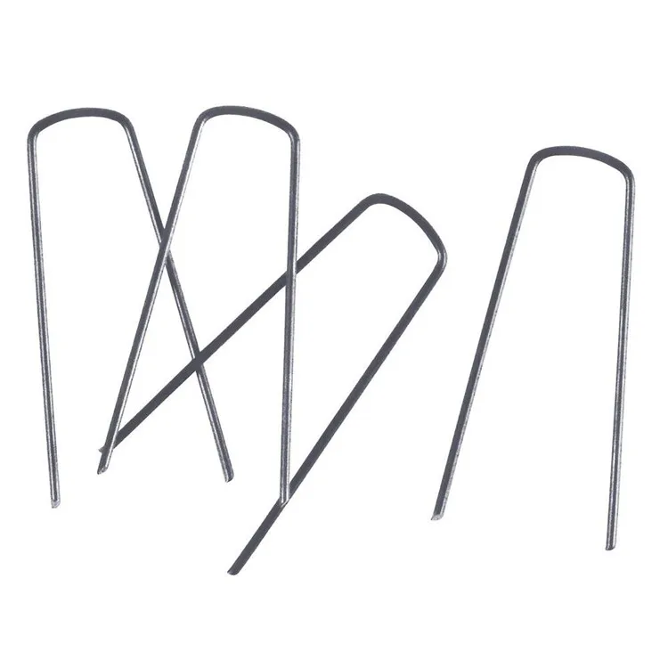 Ground Nails Yard Garden Stakes Galvanized U-shaped Pins and Landscaping Staples for Sod Plastic Landscape