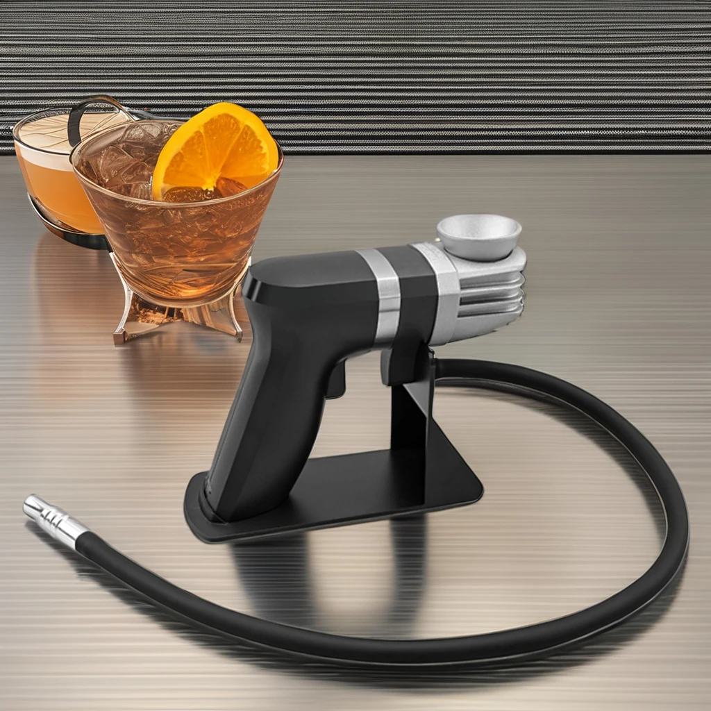 Battery Charging Smoke Gun Bubble Gun For Cocktail Drinks Whiskey Handheld Smoked with Smoking Wood Chips