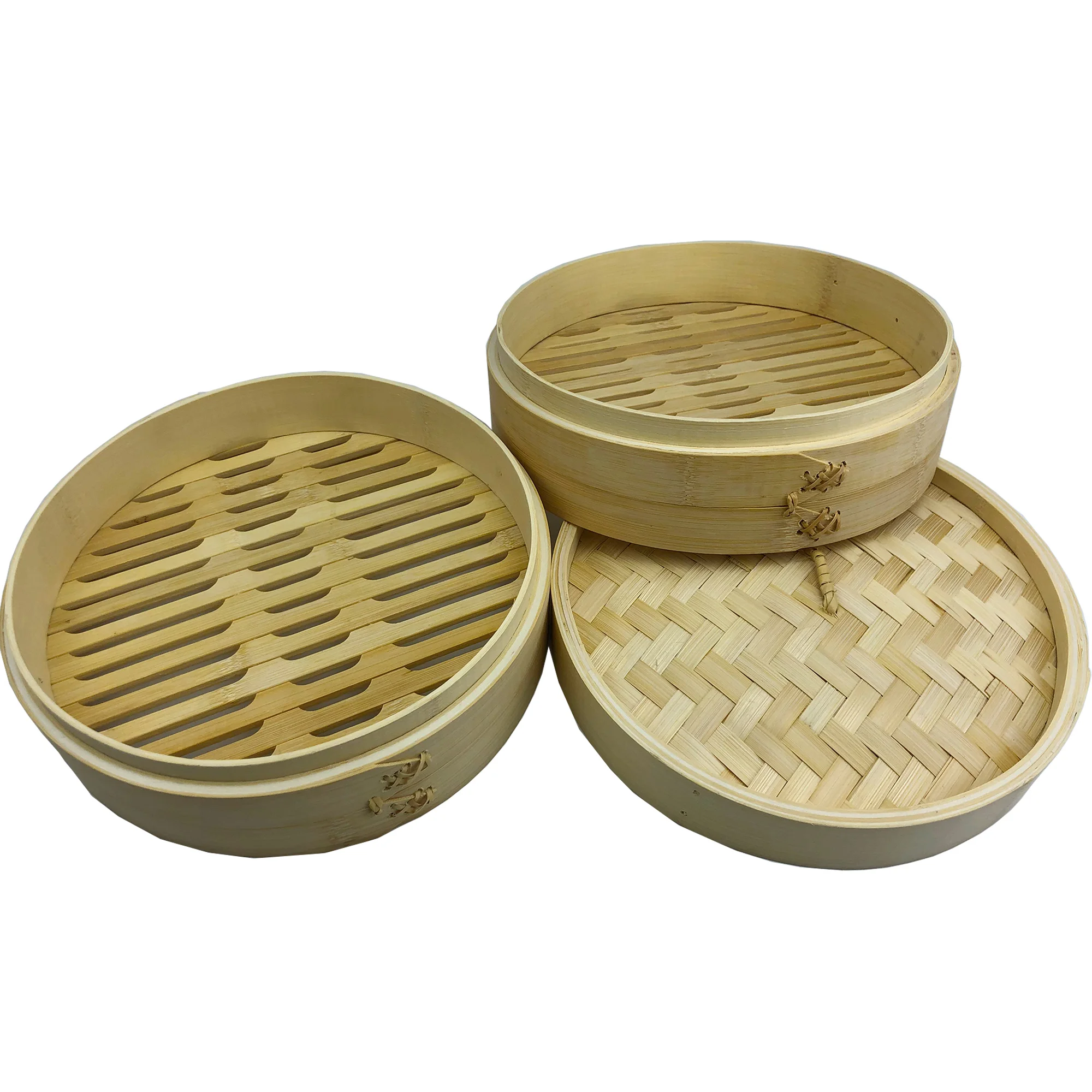 World Of Flavours Aluminum For 10 Inch 2 Tier Bundle Kit Set 12 Inch Tiers Lid Bamboo Steamer Basket With Ring Adapter