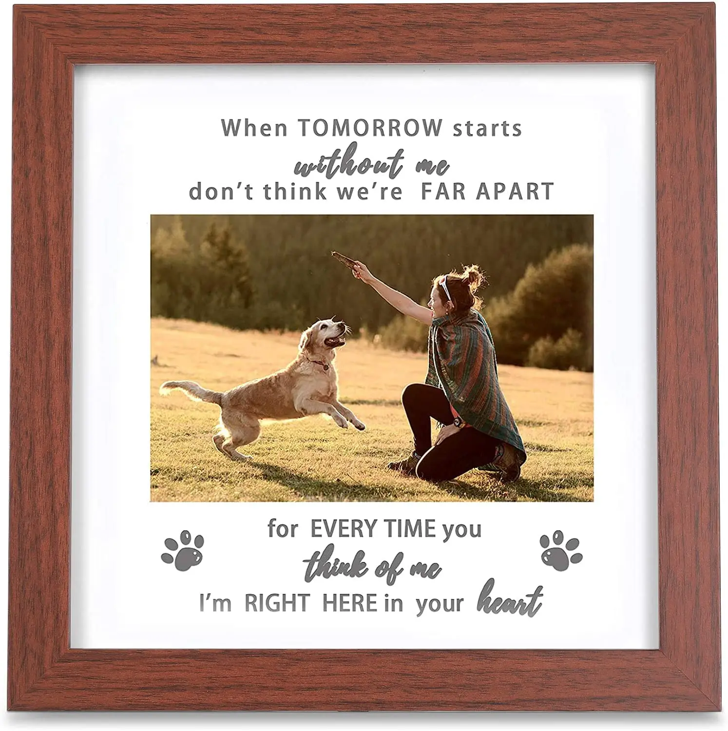 Dog Remembrance pet Memorial Picture Frame for Pet Loss of Gift