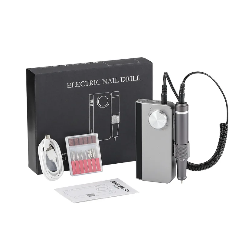 2024 Rechargeable 35000RPM Nail Drill Portable E-File with Long Life Battery Electric Tool for False Nail Extension Nail Gel