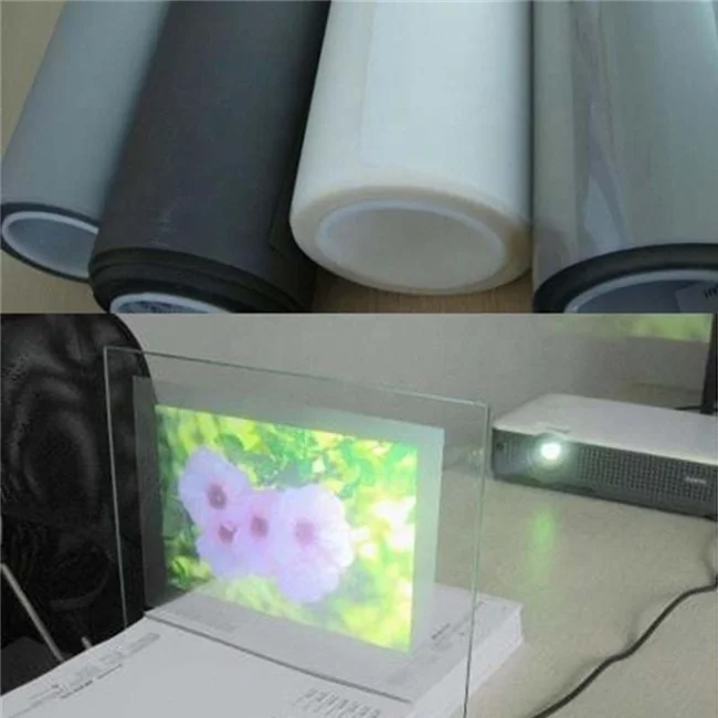 3D Front PDLC Projection Film High Quality Self-adhesive Rear Projection Film Hologram holographic Film for Window Display