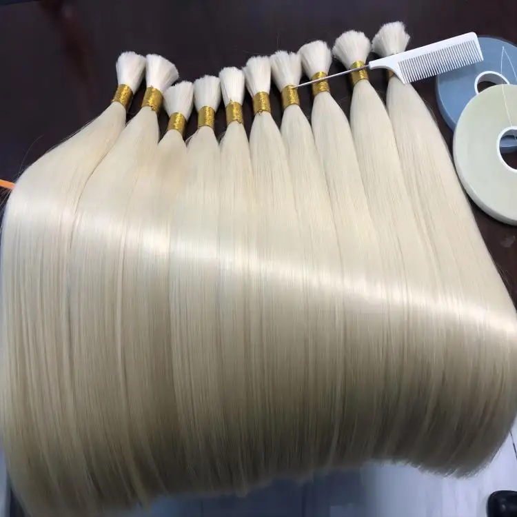 100% real Remi hair # 60 # 613 natural color for high-quality salons Cabelo a Granel