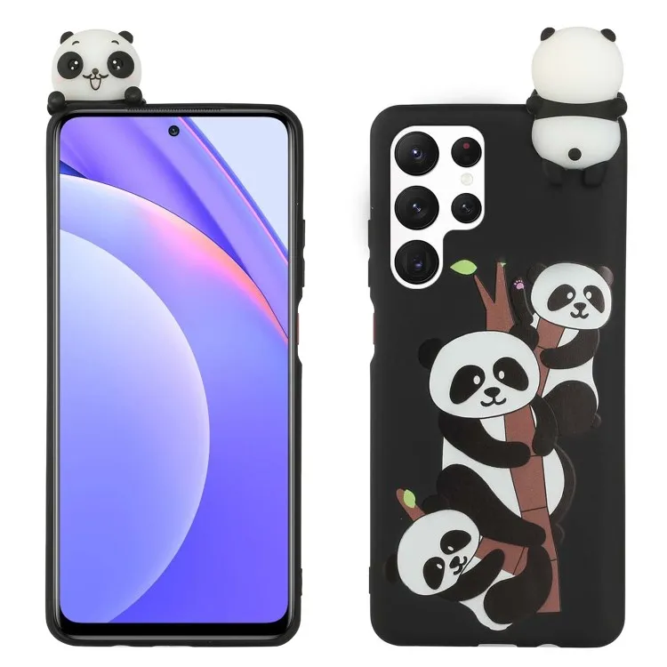 3D Animal Doll Decor TPU funny phone case for Samsung Galaxy S22 Ultra 5G cute phone cover mobile case