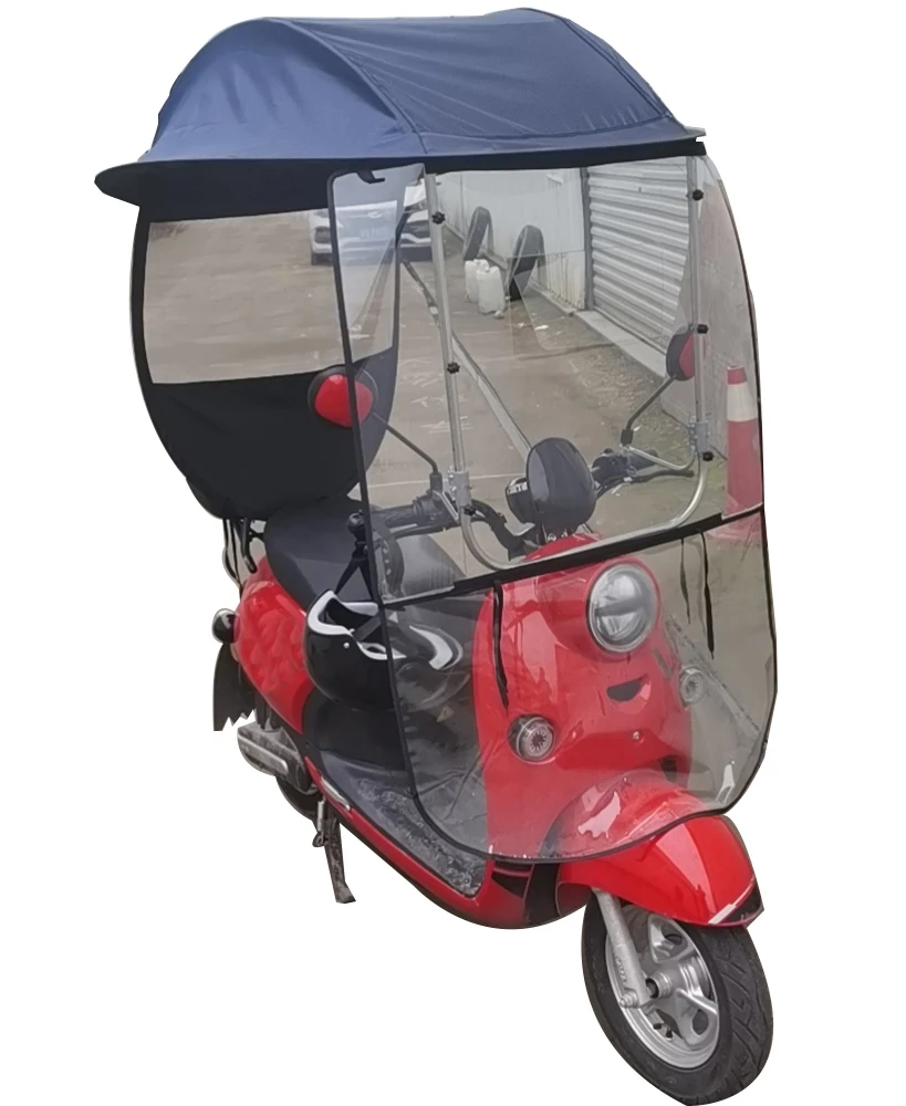 Wholesale Motorcycle Umbrella Cover Bike Umbrella Waterproof Windproof Sunshade Electric Scooter Umbrella For Rain