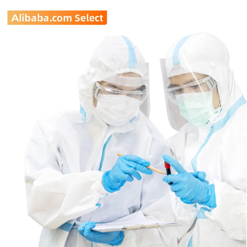 Антистатический нетканый Халат одноразовый комбинезон размер L XL медицинский комбинезон защитная одежда