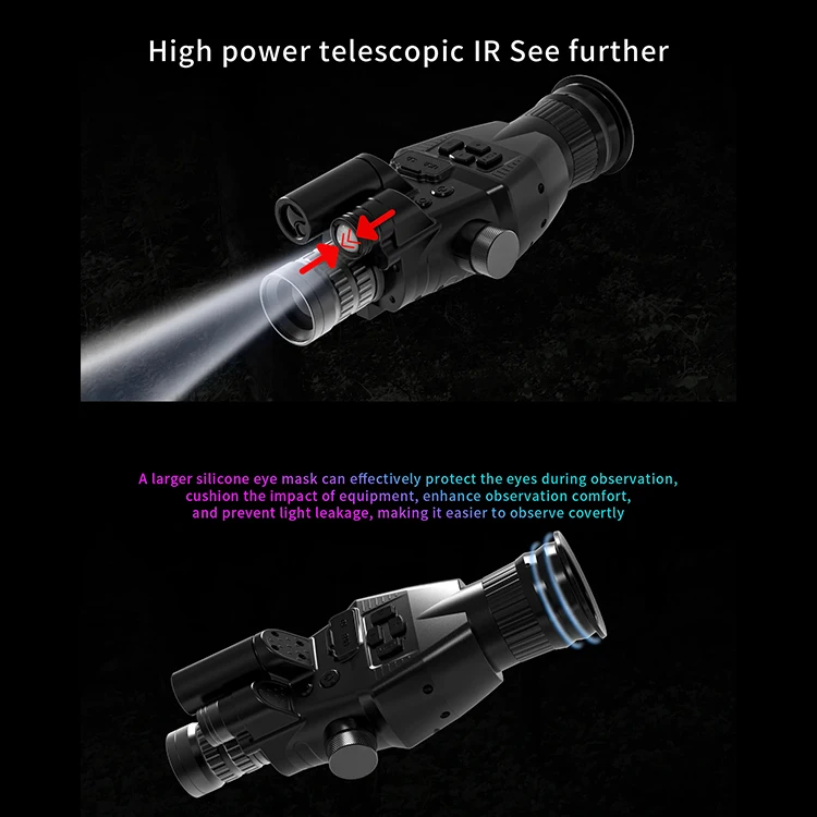 HENBAKER CY900 china night vision monocular 8W high-power lR hunting scope camera scope sighting camera